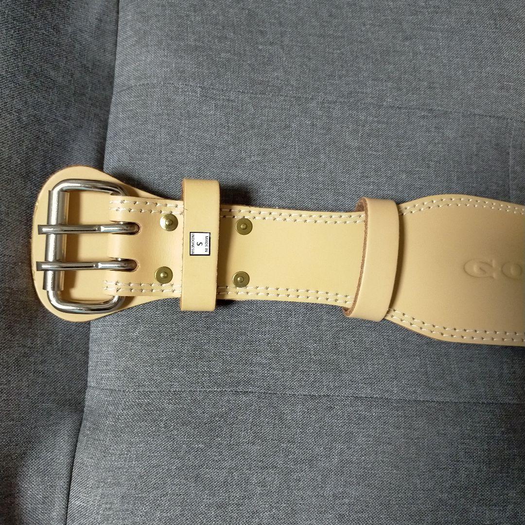 ゴールドジム ベーシックレザーベルト トレーニングベルト Sサイズ