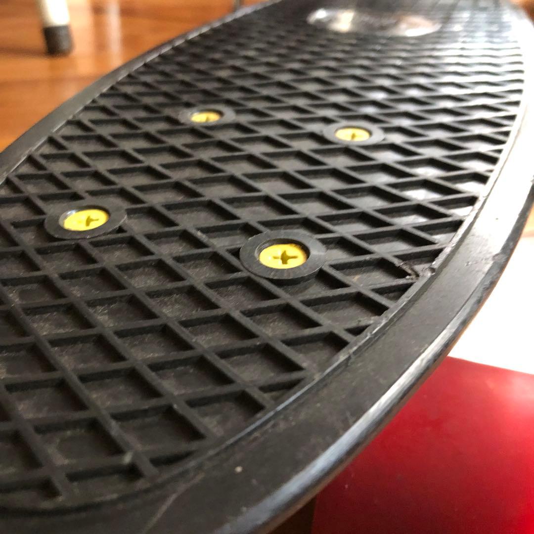Penny スケートボード 黒 ラスタカラー傷少ない動き良好ペニークルージング