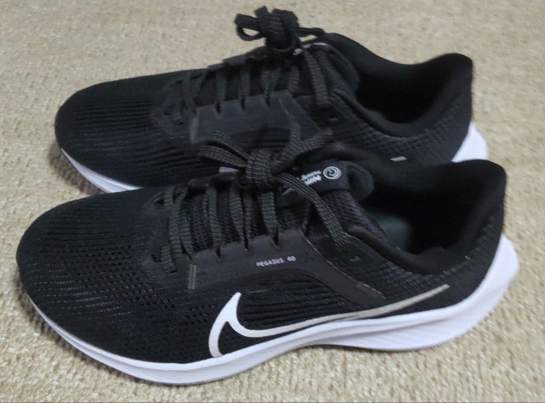 Nike ランニングシューズ ブラック　ペガサス40　ワイド　23.5　ナイキ