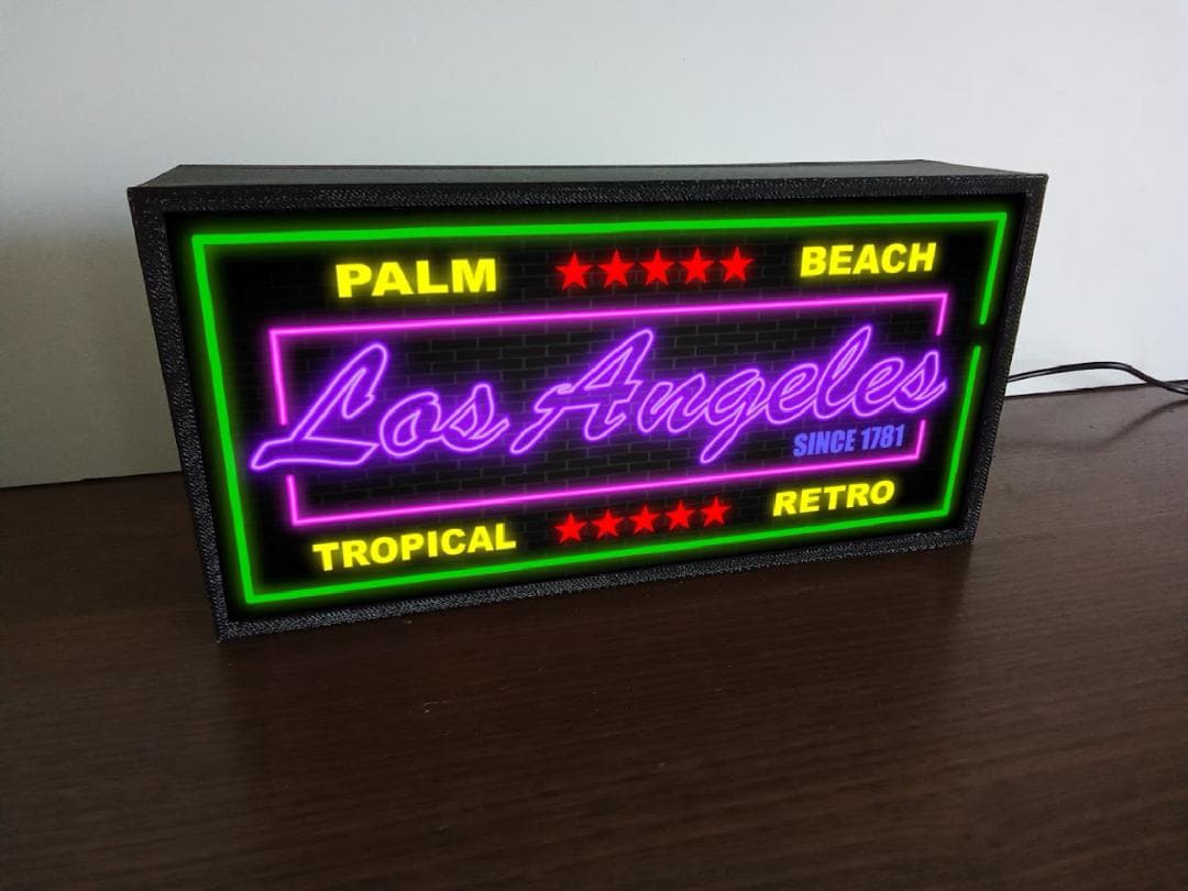 アメリカン雑貨 ロサンゼルス サイン ランプ 看板 置物 雑貨 ライトBOX