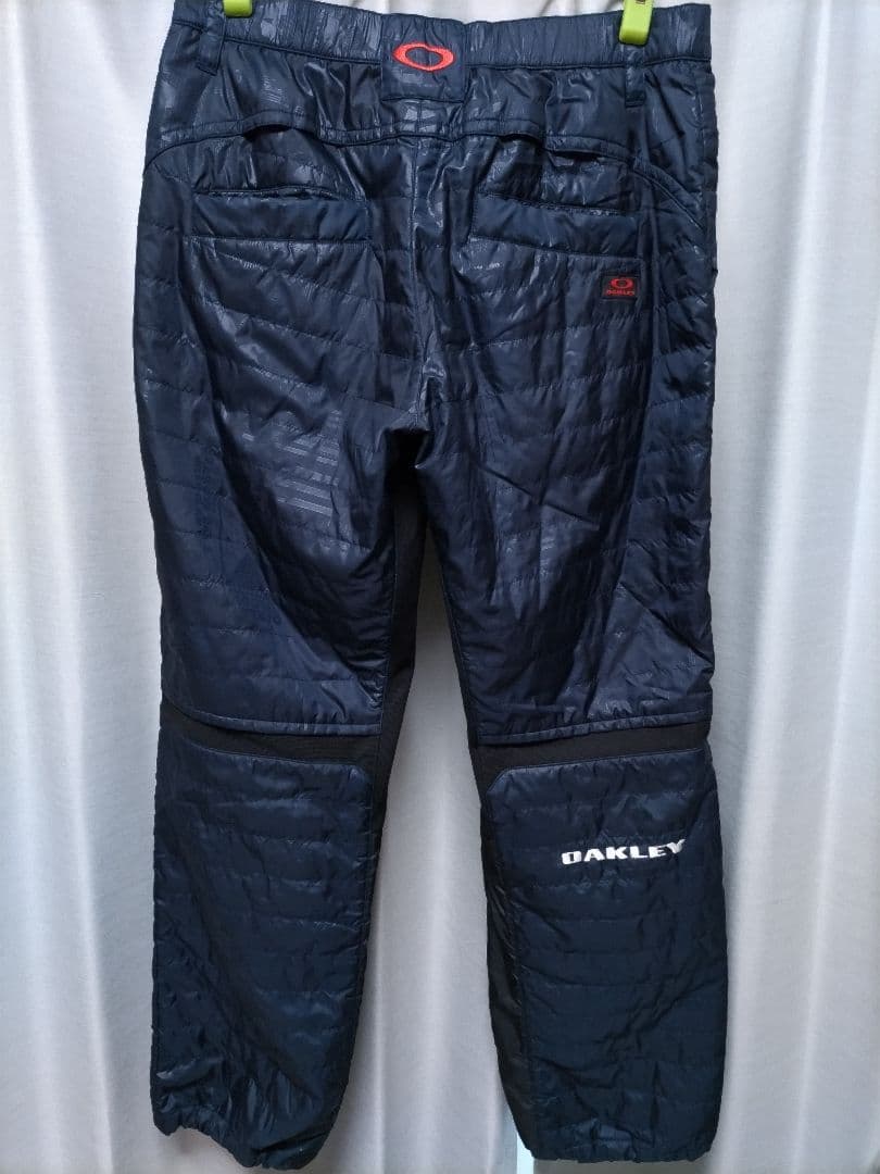 OAKLEY ゴルフ 中綿 パンツ　キルティング　ネイビー　シャードー　総柄