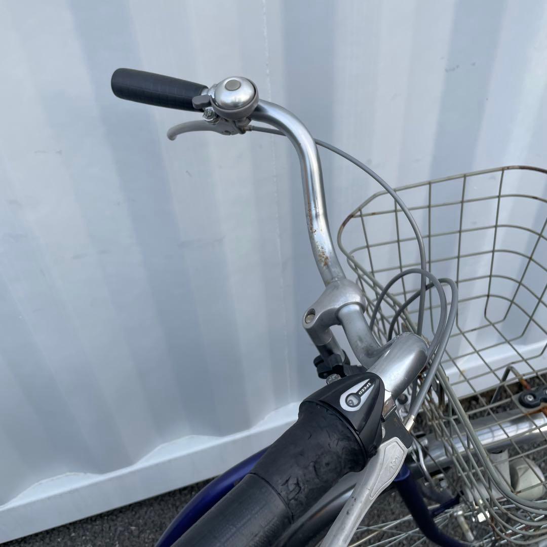 【都内/千葉市引取】ママチャリ 27インチ自転車 カゴ/鍵/ライト付