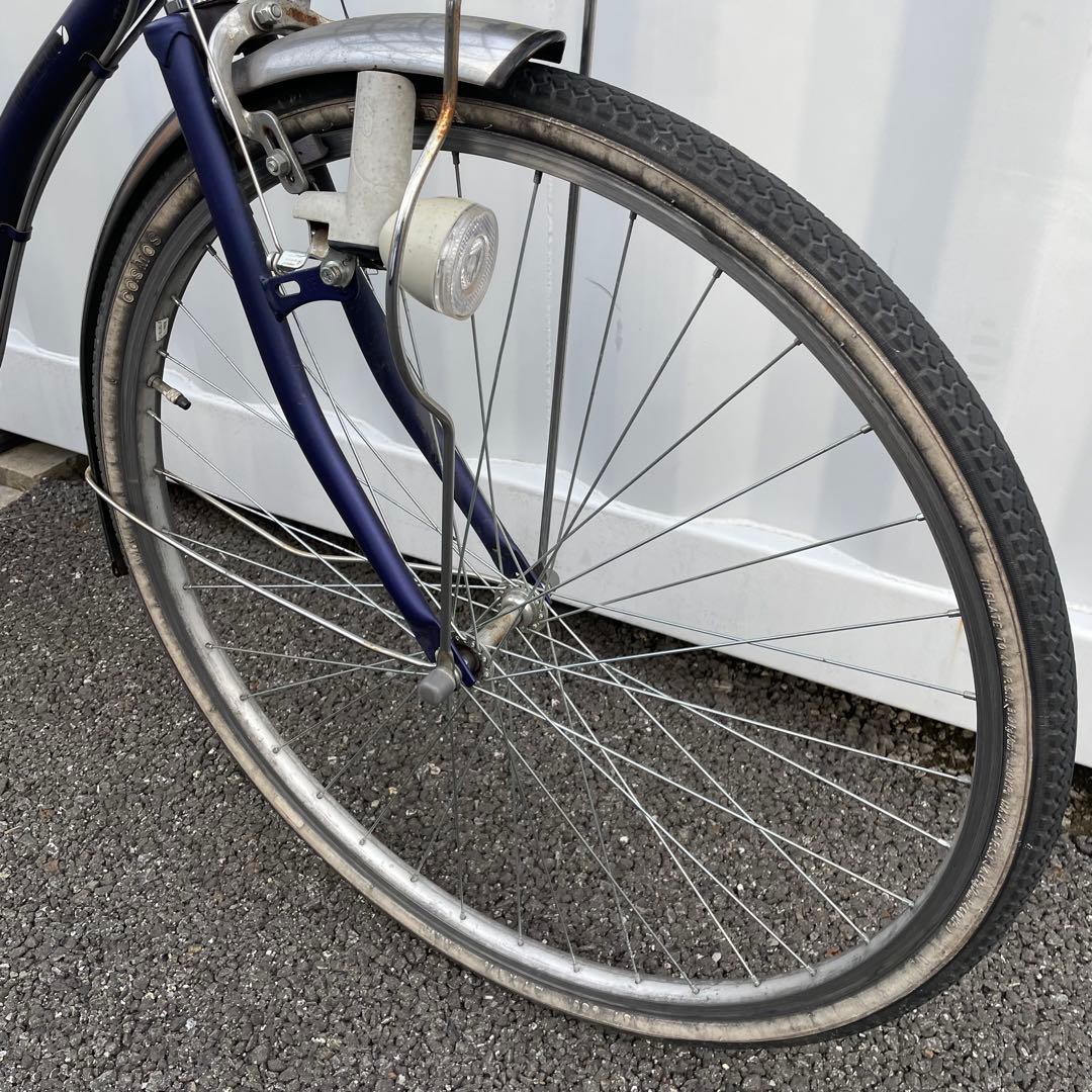 【都内/千葉市引取】ママチャリ 27インチ自転車 カゴ/鍵/ライト付