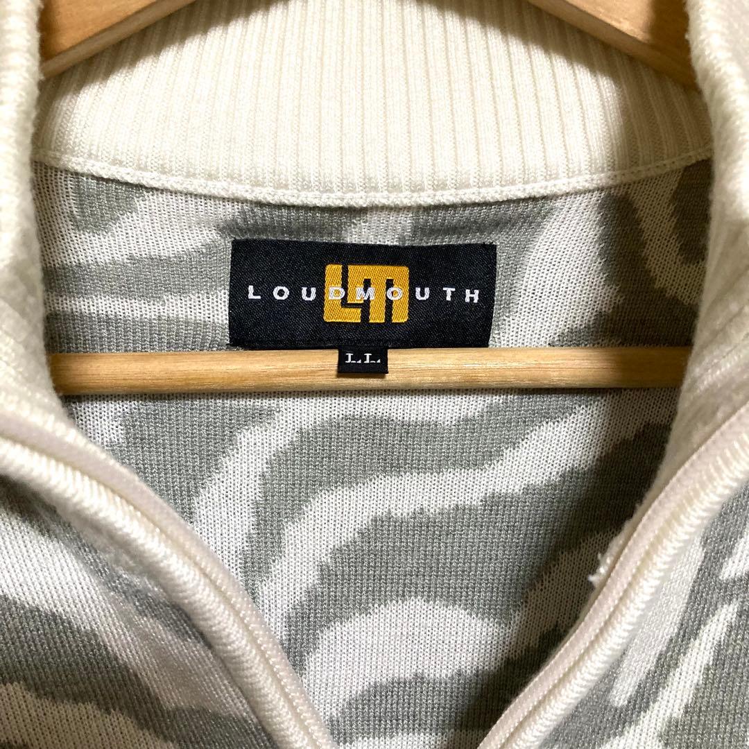 LOUDMOUTH ラウドマウス ゼブラ柄 ハーフジップセーター ニット XL