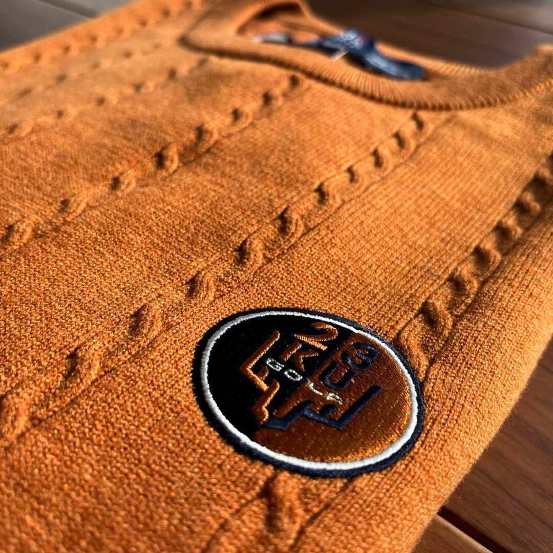 【新品・匿名配送】23区GOLF　洗える　ストレッチカラー ニット　キャメル　Ⅲ