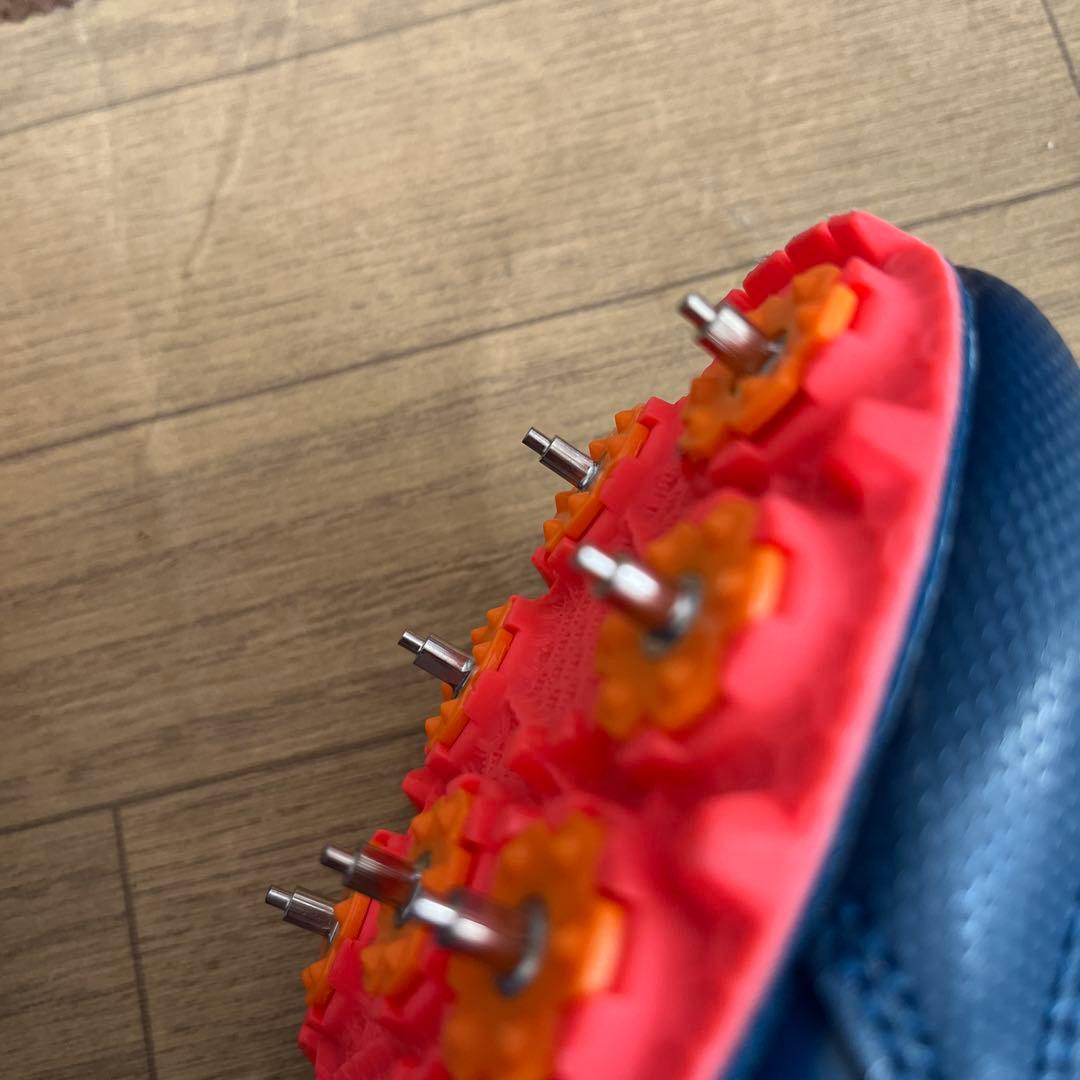 ASICS スパイクシューズ 22.5cm 青/オレンジ