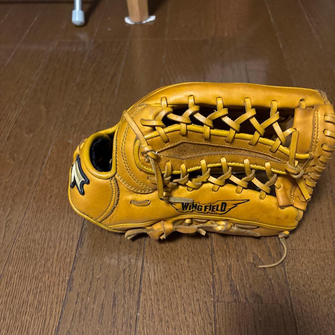 SSKWingField イエロー 右手用 グローブ　軟式外野手用