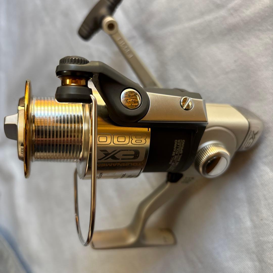 中古！Daiwa オールドスピニングリール　トーナメントEX800 収納袋付