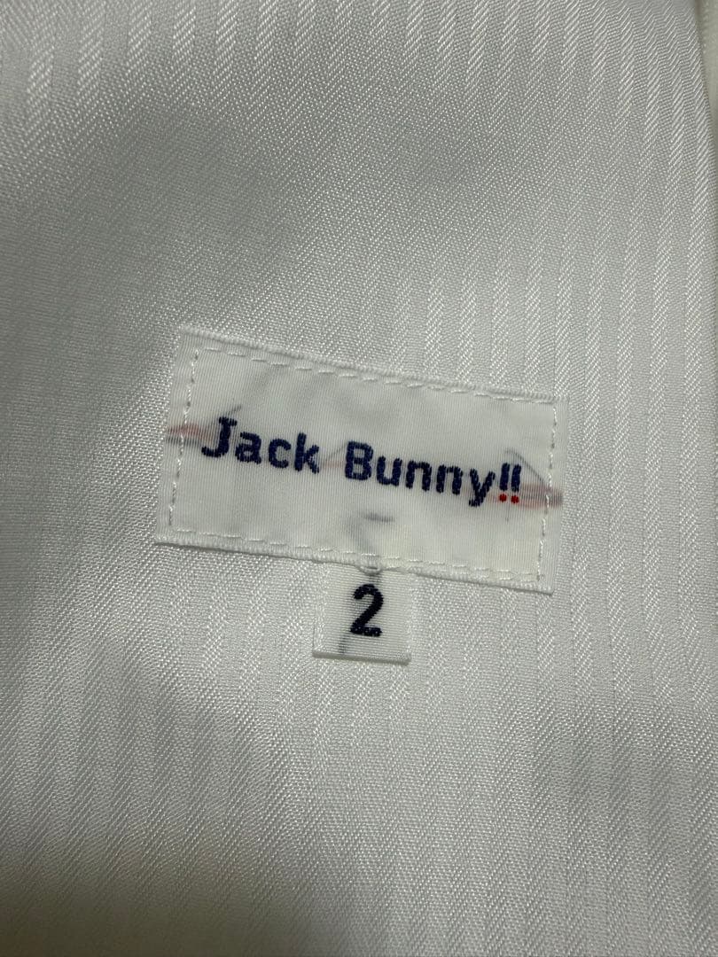 JACKBUNNY ホワイト スリムフィットパンツ