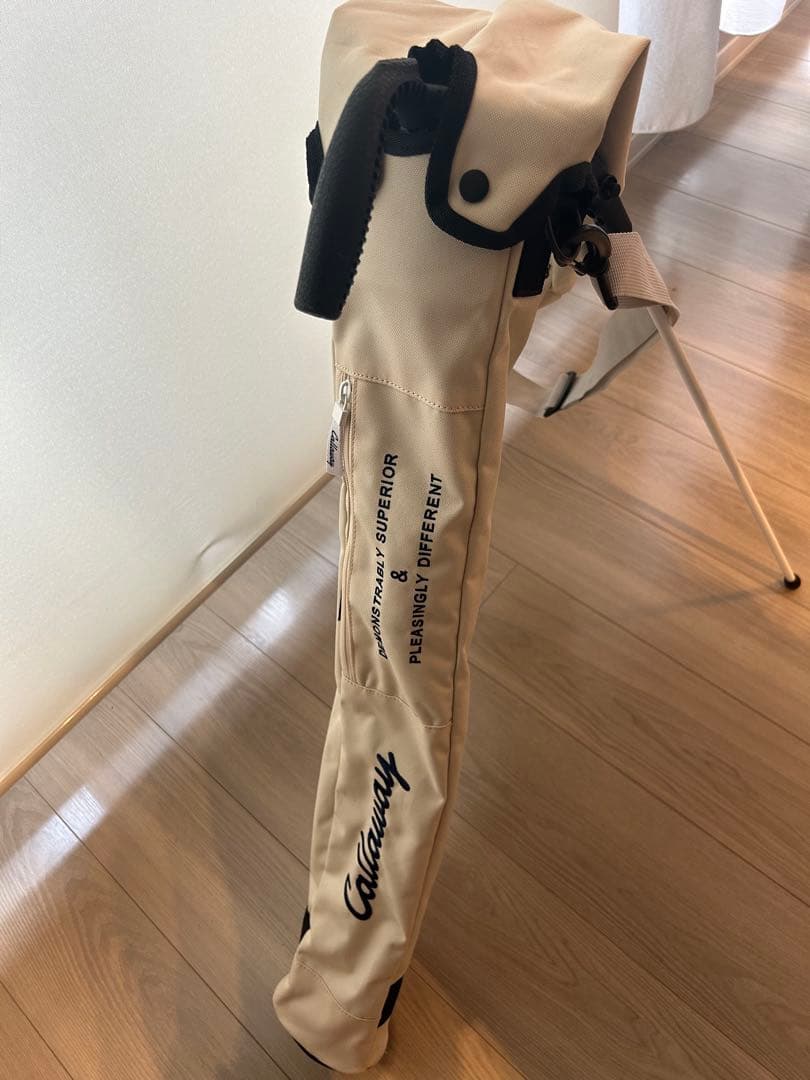 【美品】Callaway ラウンドクラブケース　ベージュ　スタンドケース