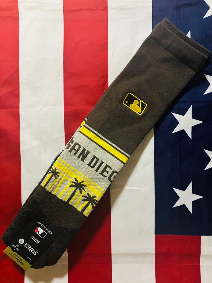 パドレス　padres 日本未発売　膝迄野球用Stance スタンス　ソックス