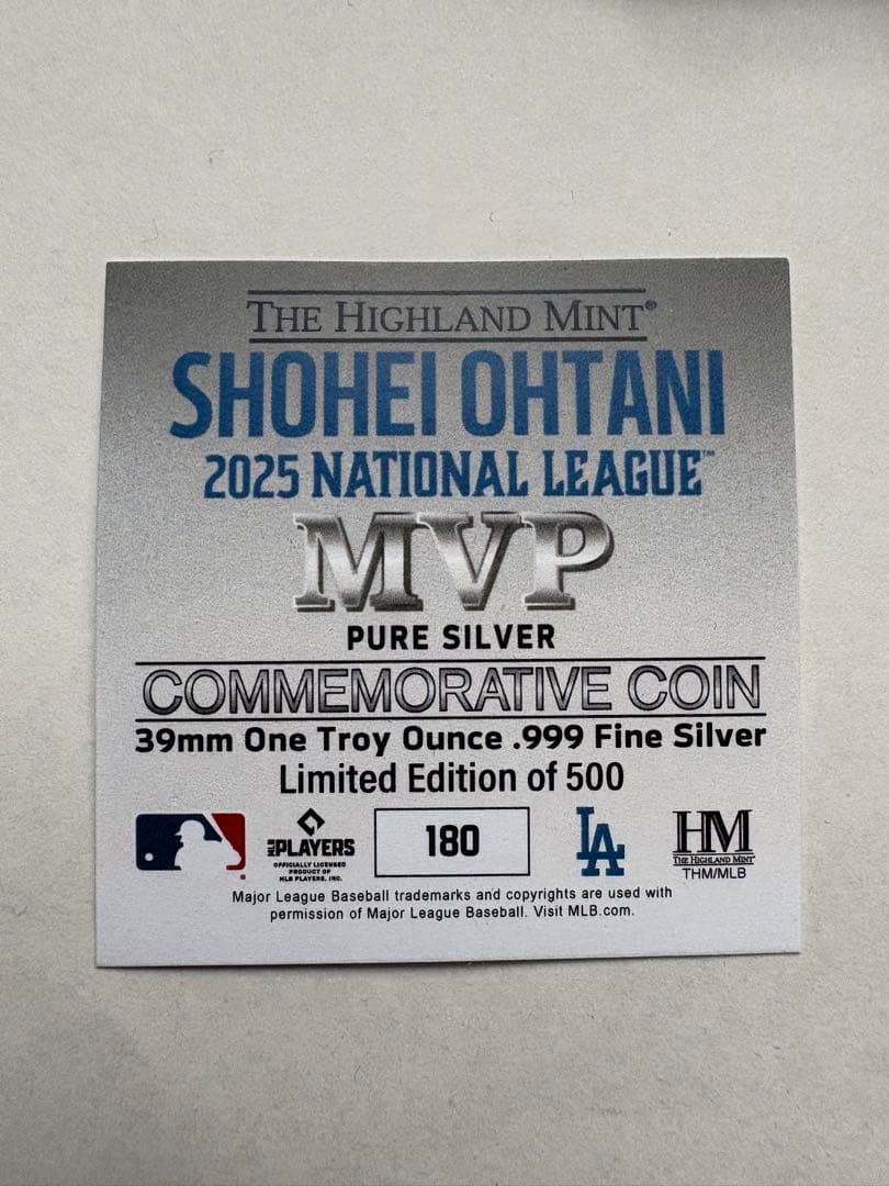 Shohei Ohtani 2025 MVP 記念