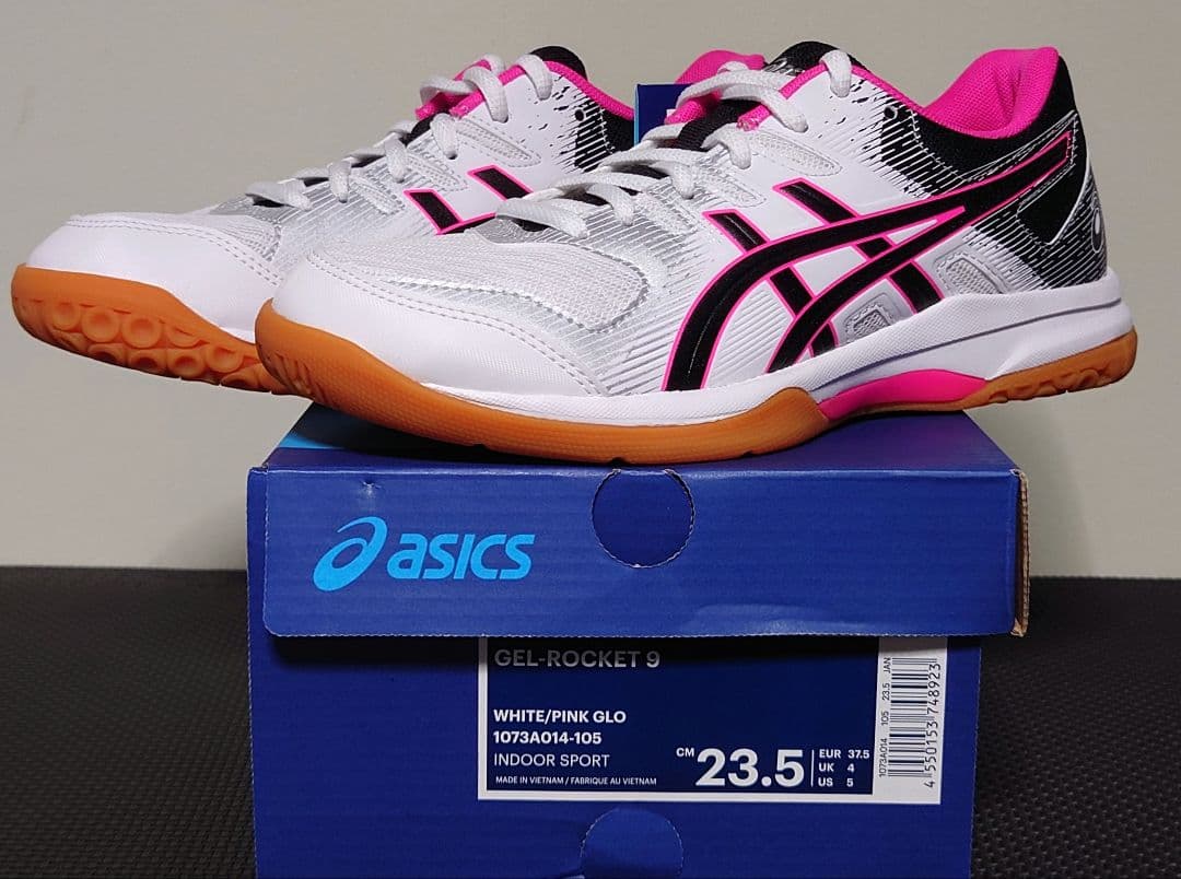 ASICS GEL-ROCKET 9 ホワイト/ピンク 23.5cm