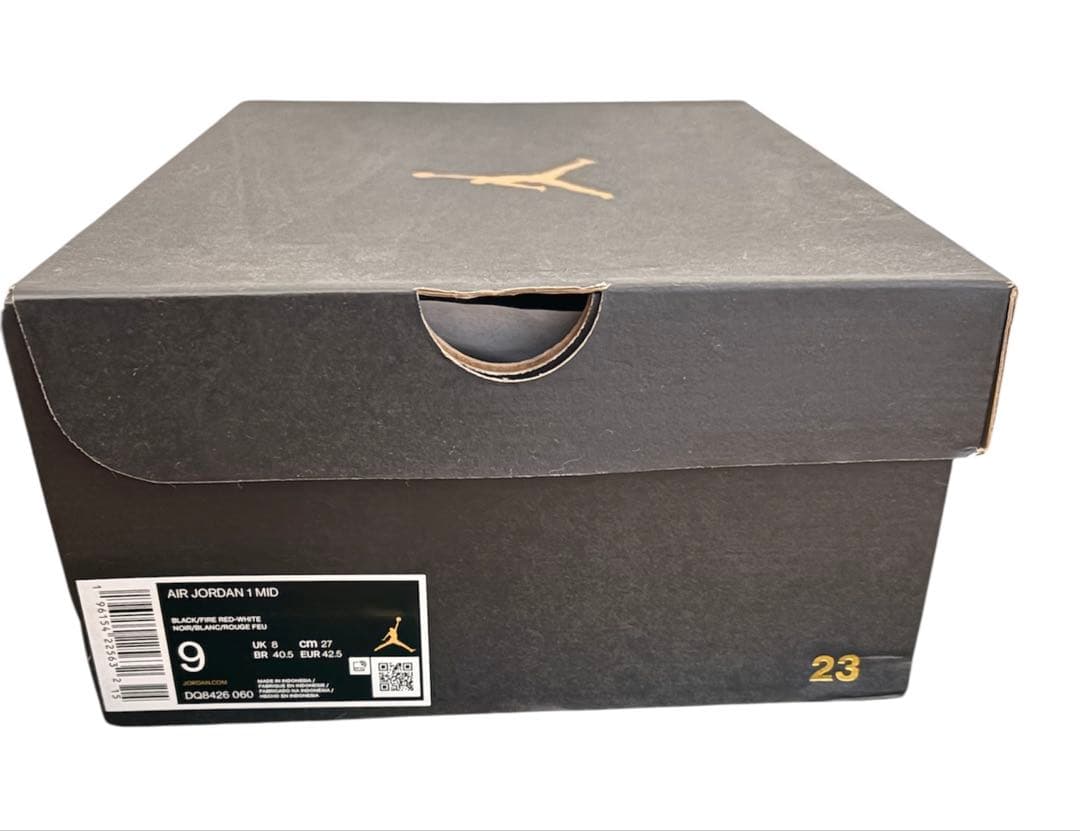 NIKE AIR JORDAN 1 MID 黒／赤　US9