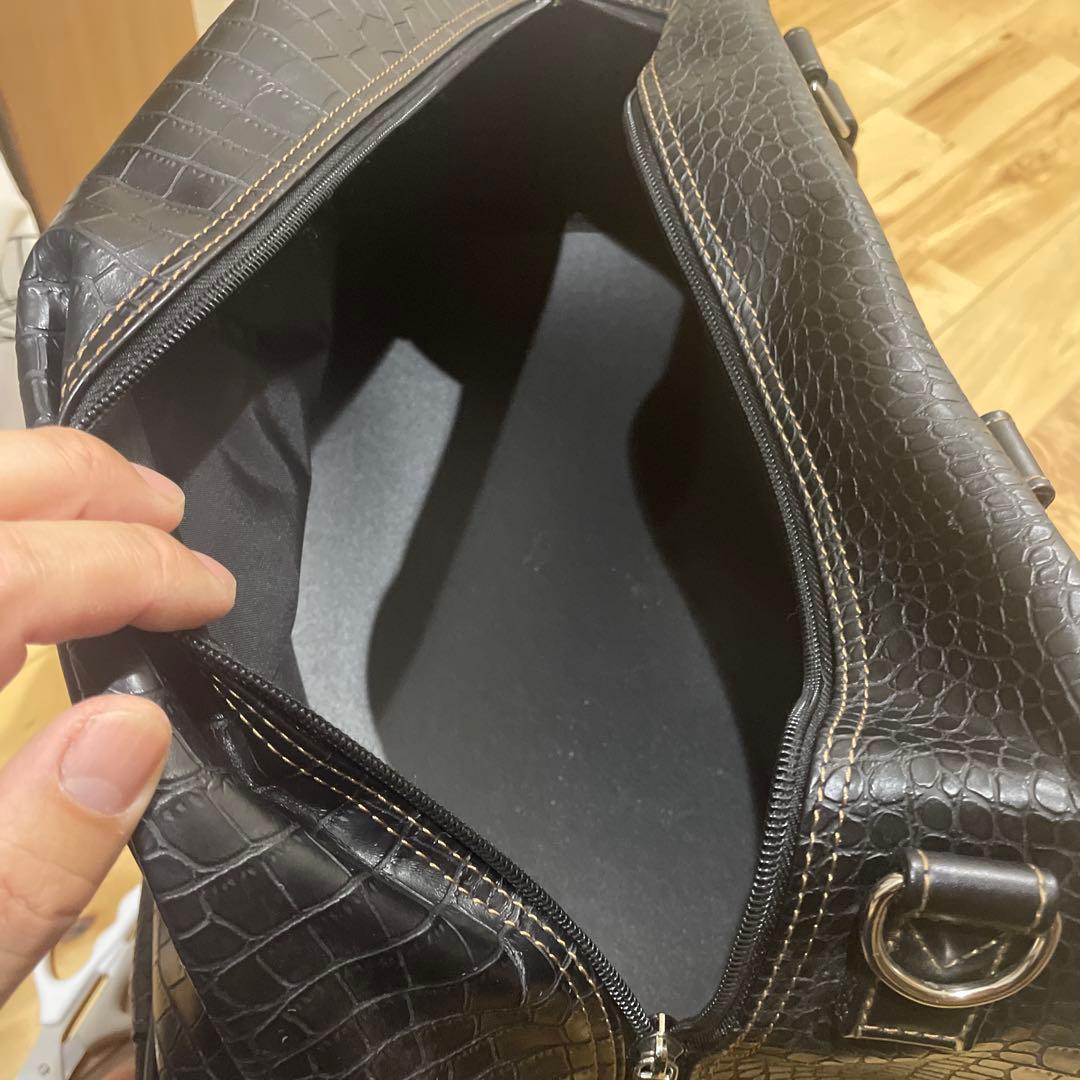 美品　XXIO ゼクシオ ゴルフバッグ 2way 3段 クロコ型押し ブラック