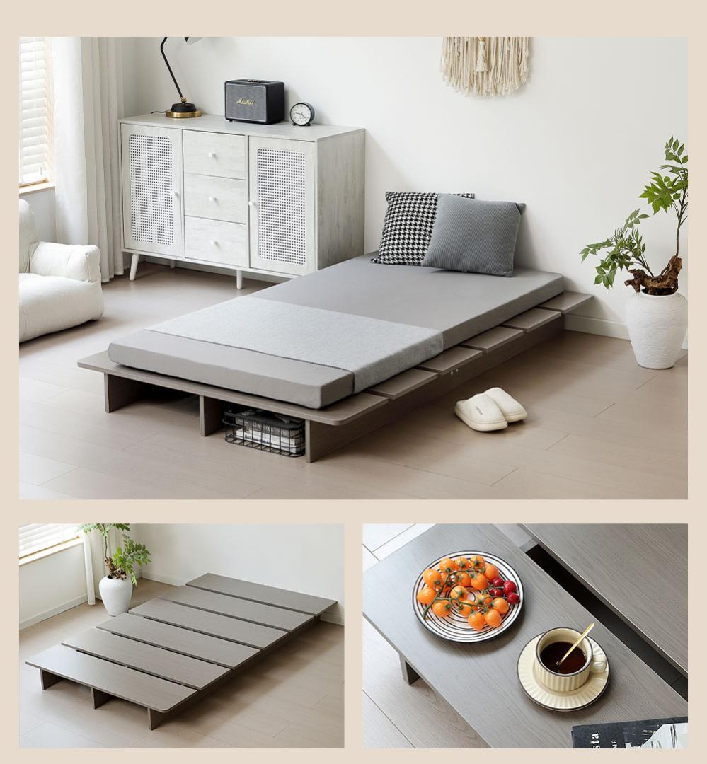 超人気！【幅100cm】ベッド 脚付き おしゃれ 一人暮らし木目調Natural