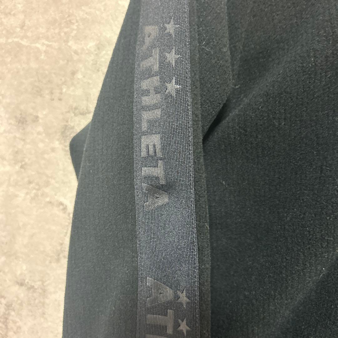 ATHLETA フルジップパーカー スウェットパンツ セット ブラック　フリース
