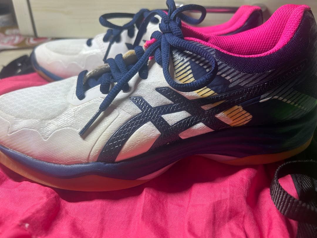 ASICS バレーボールシューズ GEL-TACTIC ネイビー/ピンク
