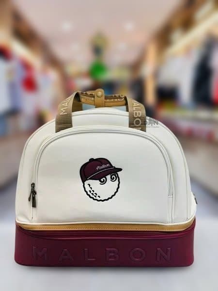 Malbon Golf 2025新作 ゴルフ用 衣類バッグ 大容量 2層式