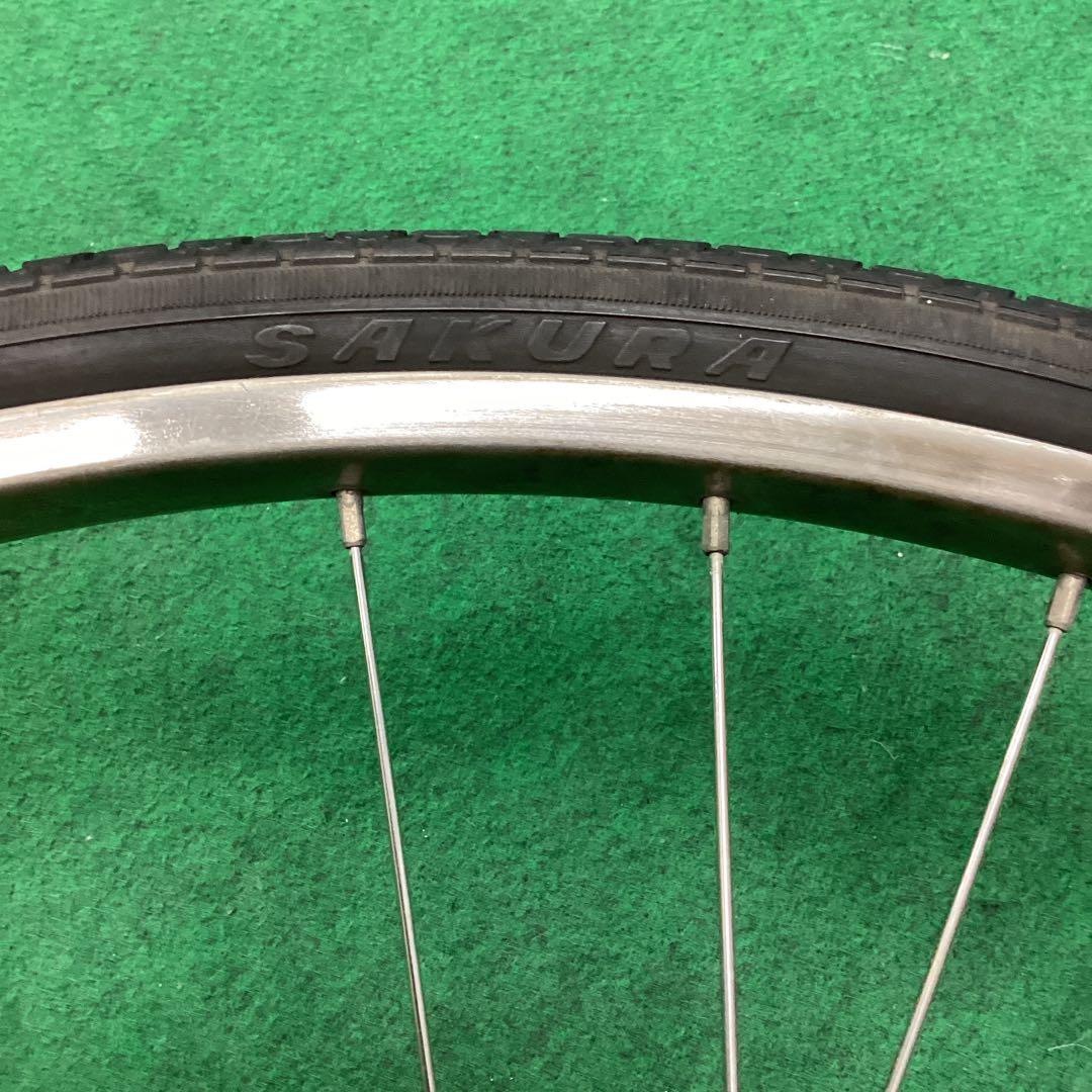 ステンレスリム　前輪 27x1-3/8 タイヤ付 ハブダイナモ 27インチ j2