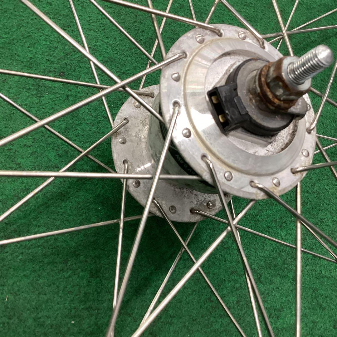 ステンレスリム　前輪 27x1-3/8 タイヤ付 ハブダイナモ 27インチ j2
