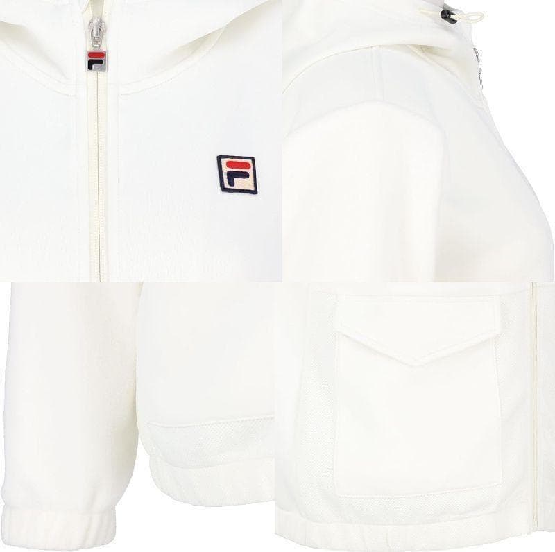 FILA　テニスウェア　フルジップアップパーカー　M【新品】ホワイト　スエット