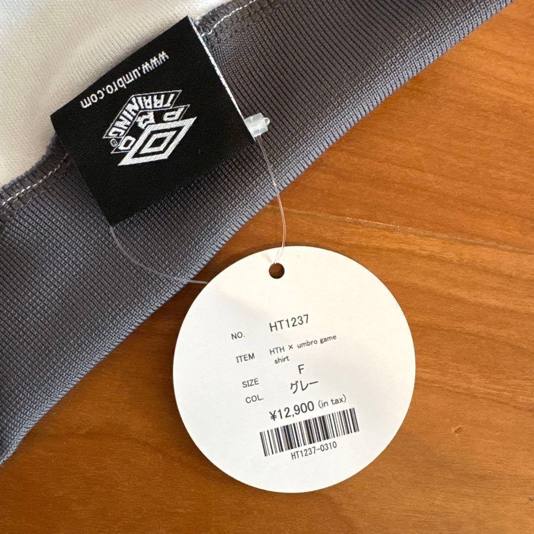 umbro ×HTH ホワイト グレー 長袖シャツ