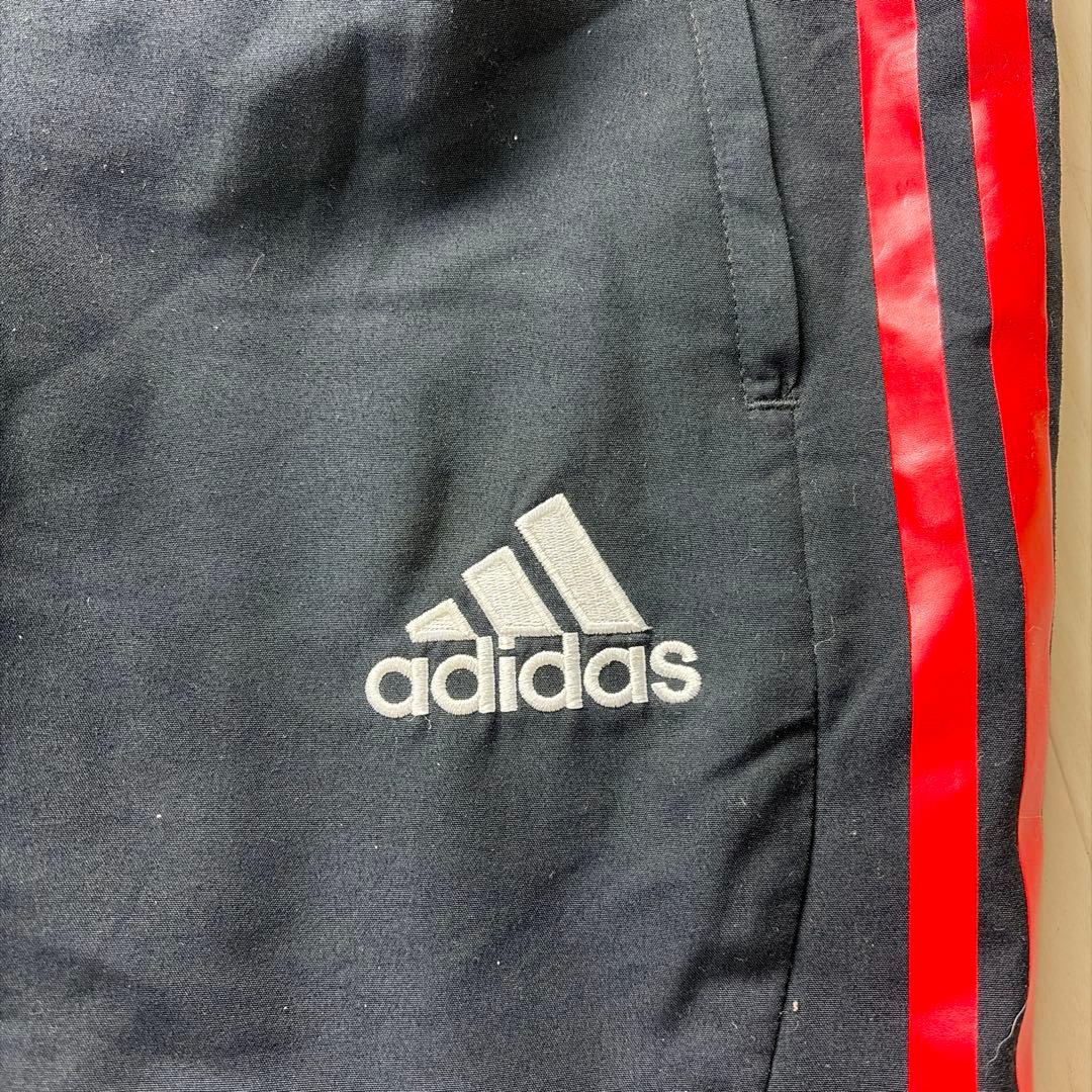 adidas ACミラン サッカーピステパンツ刺繍ロゴ サイズM ブラック