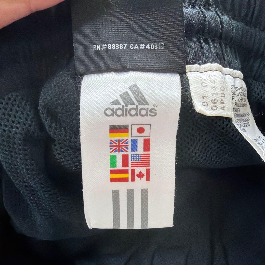 adidas ACミラン サッカーピステパンツ刺繍ロゴ サイズM ブラック