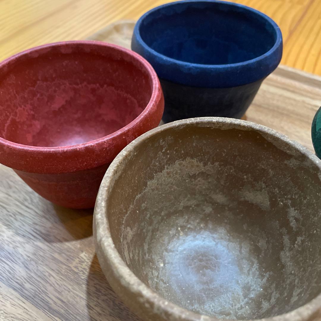KUPILKA カップ5個セット 赤 緑 青 オレンジ 茶色