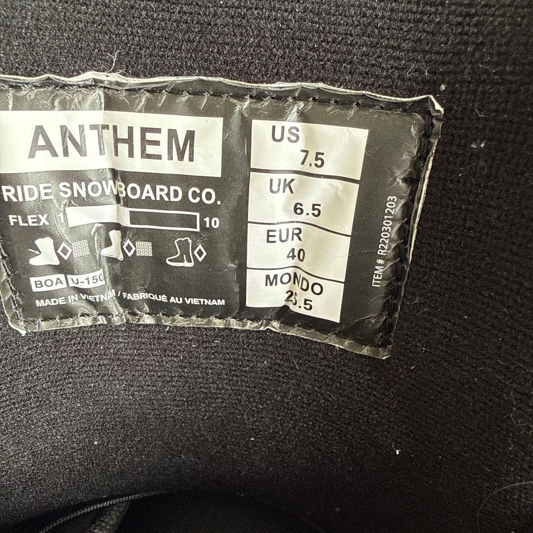スノーボードブーツ RIDE ANTHEM 25.5