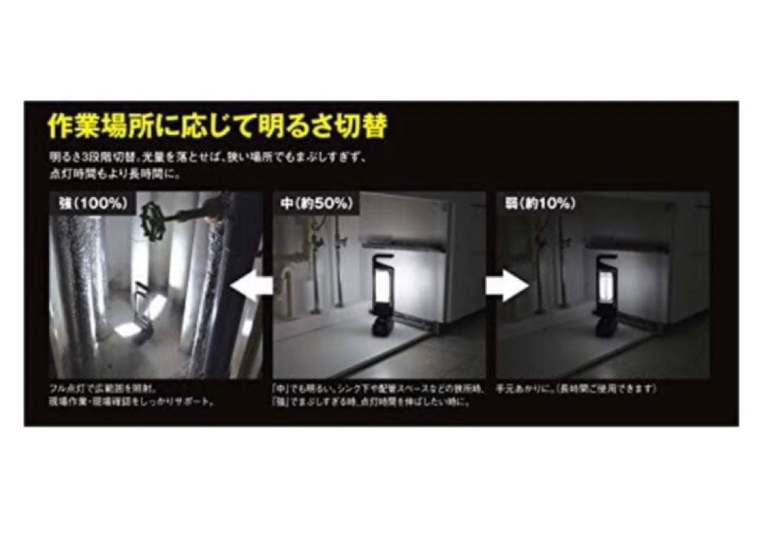 プロ使用充電式LEDマルチ投光器フルセット
