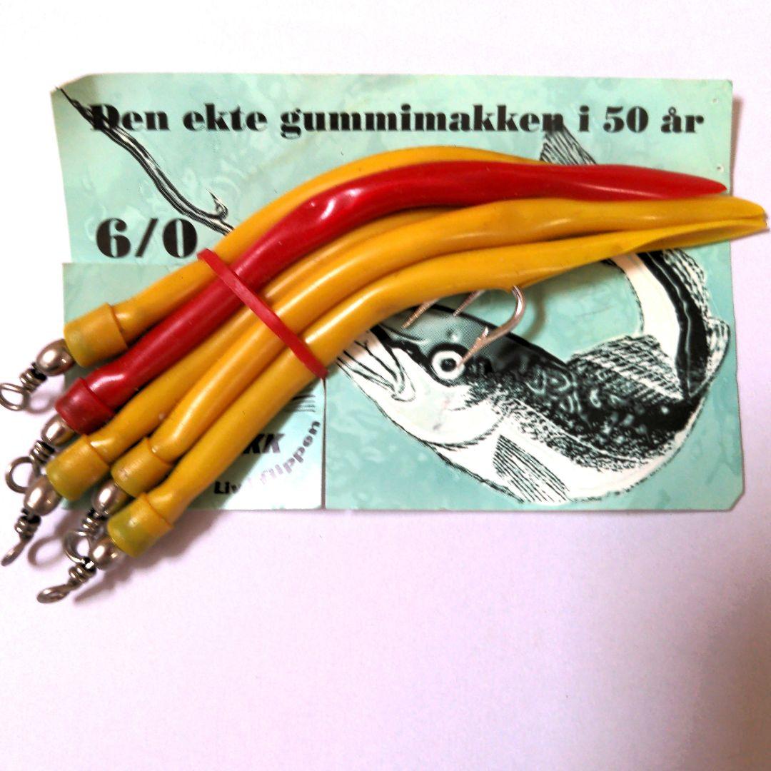 ヘラ針6/0　船ヒラメDen ekte gummimakken i 50 ar