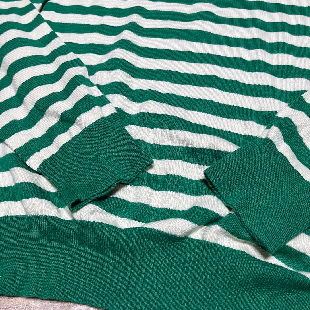 【美品】PEARLY GATES ゴルフウェア　グリーン　ボーダー　綿