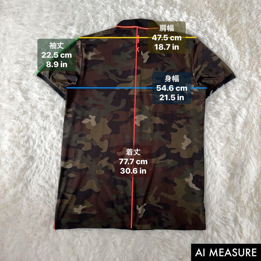 美品✨RLX ラルフローレン カモ柄 ポロシャツ メンズ M サイズ ストレッチ