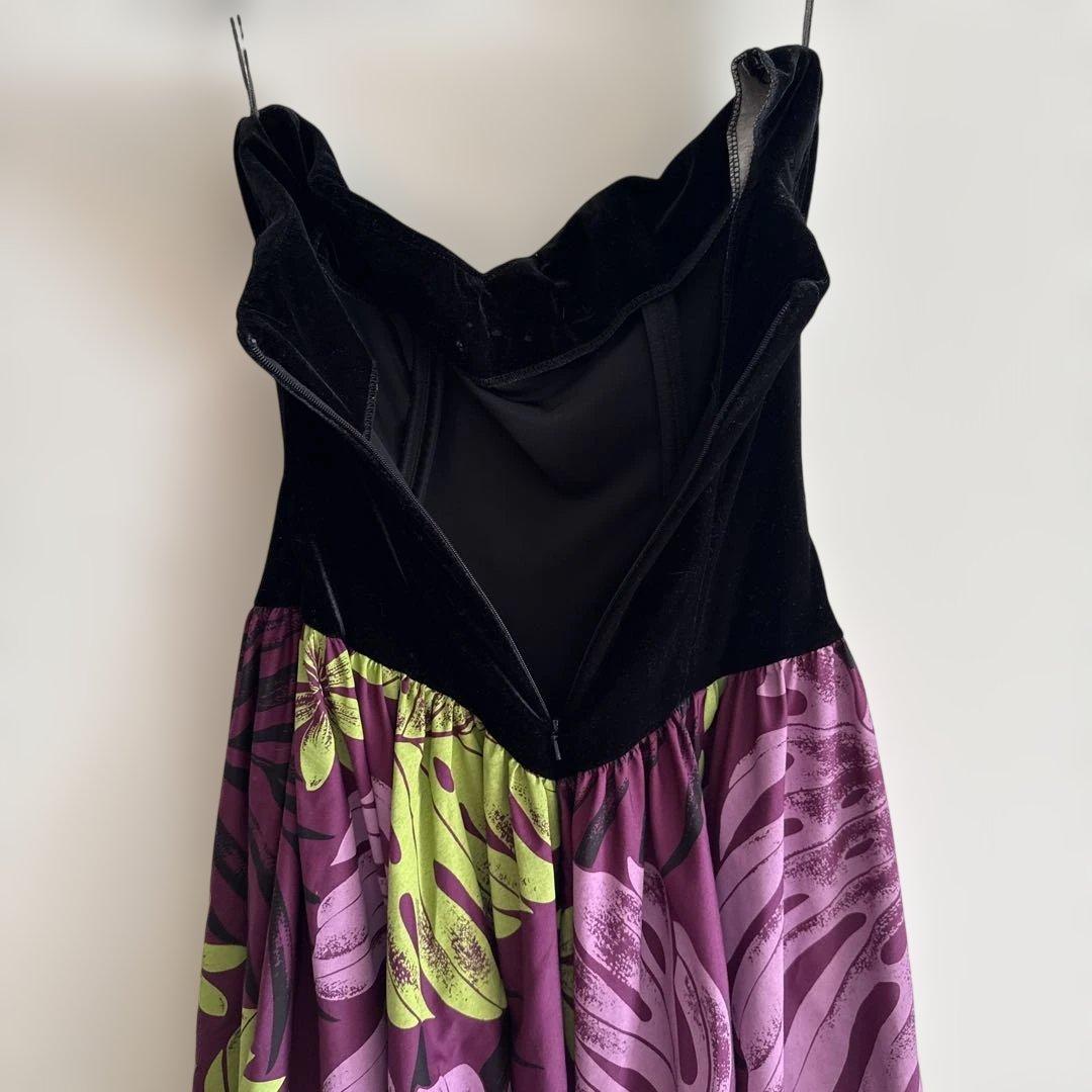 CCfashions ベルベットトップスパープルドレス5-6号