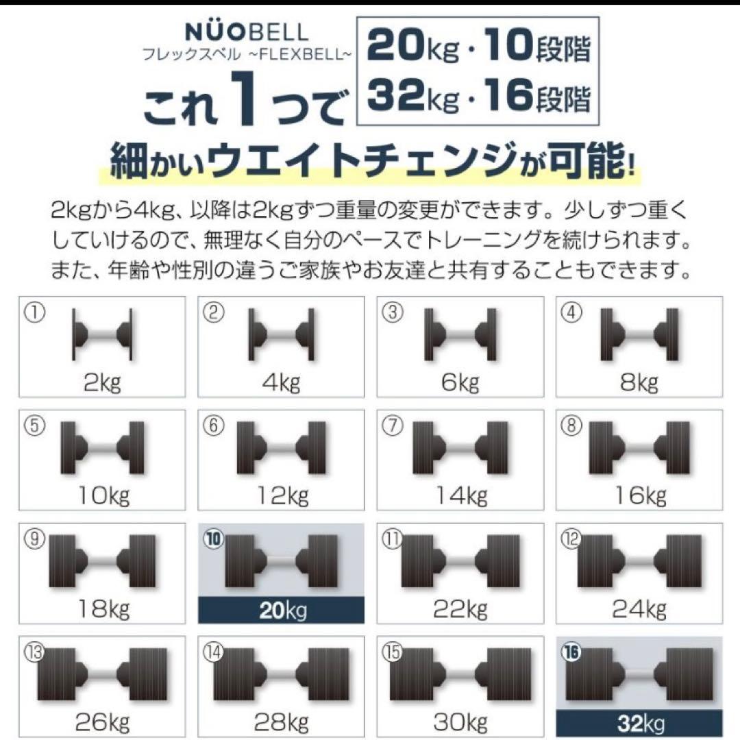 フレックスベル 32kg 可変式ダンベル ダンベル 2個セット