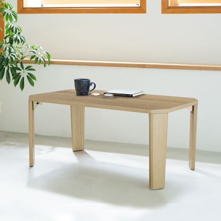 《新品送料無料》グランテーブル 幅75cm 折りたたみ 机 つくえ モダン 木製