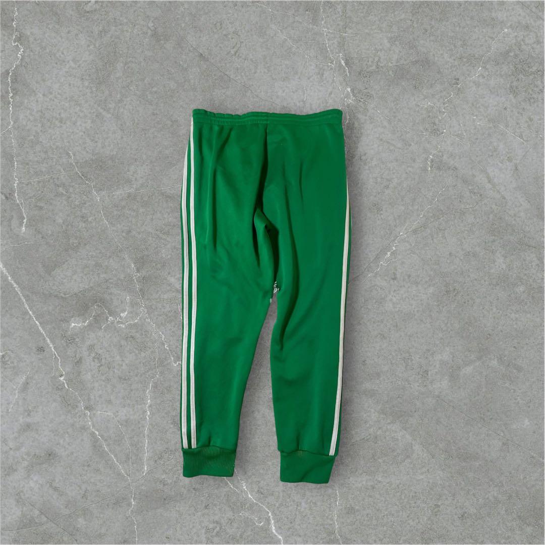 adidas グリーン ジャージパンツ　トラックパンツ　LL