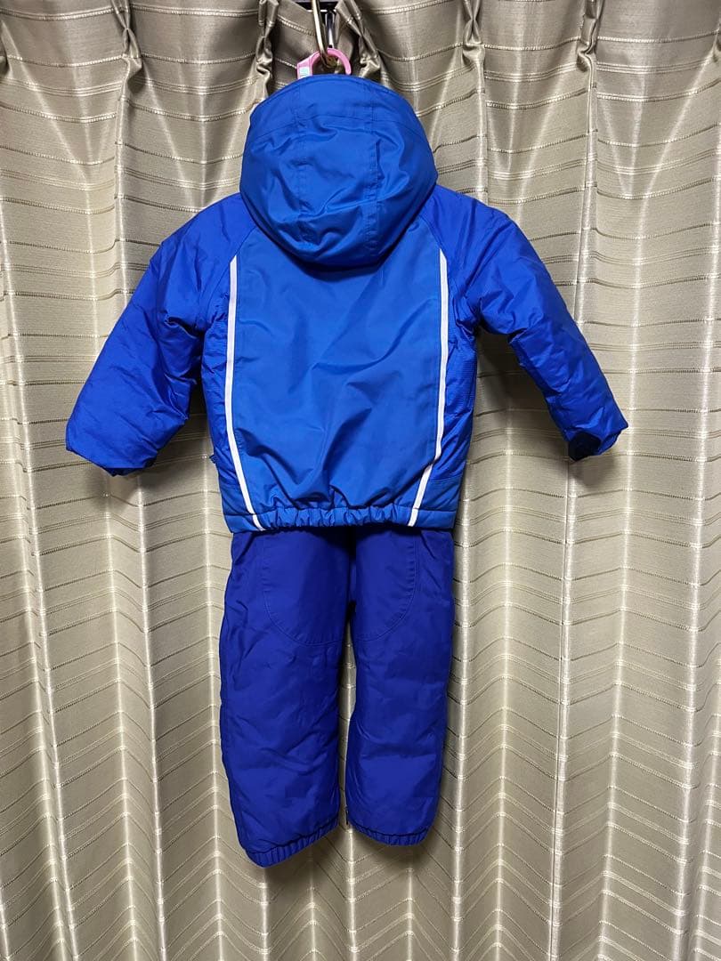 Patagonia 子ども用スキーウェア ブルー（上2T、下3T）