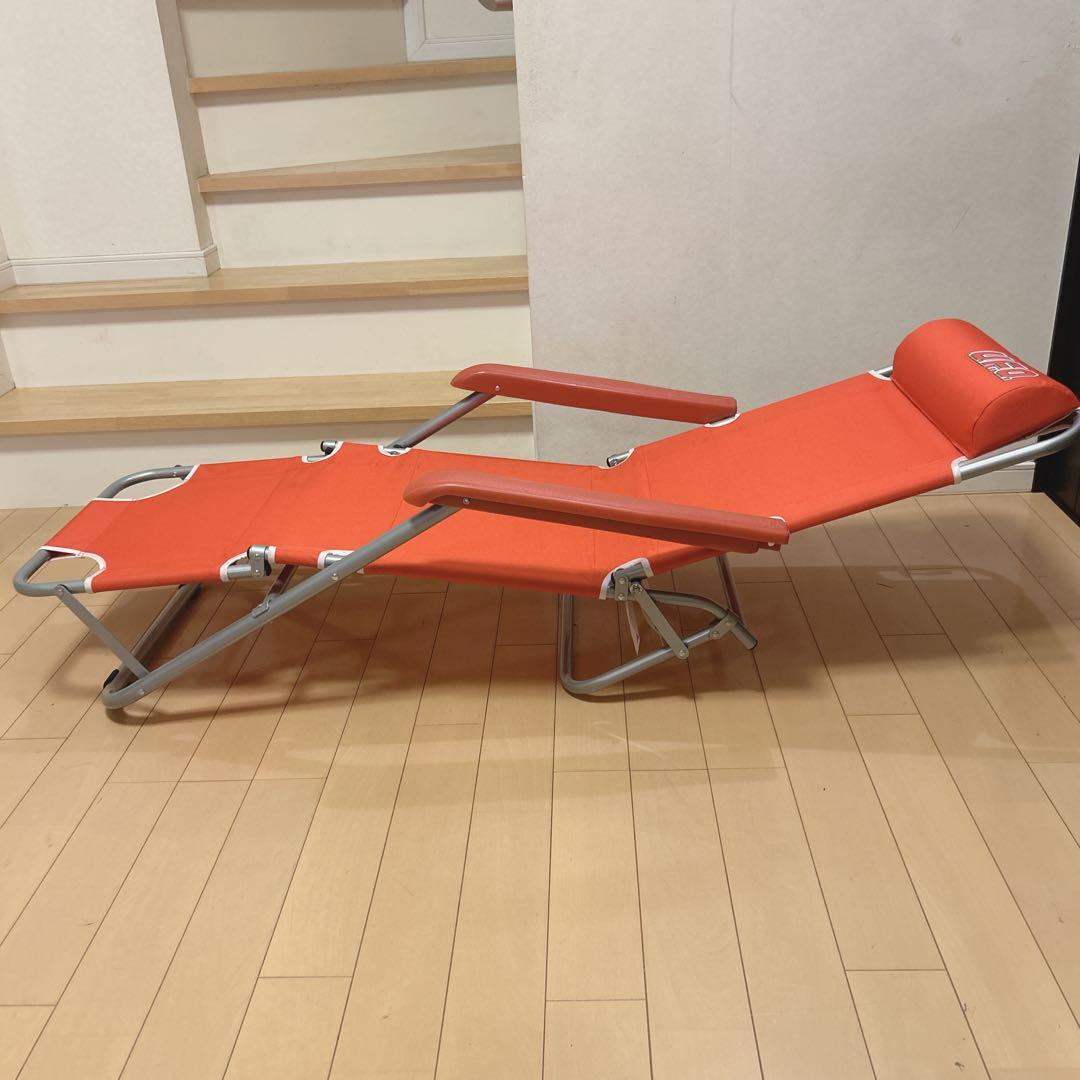 美品 日清 焼きそば U.F.O. ビーチチェア 赤 レッド 折りたたみ 非売品
