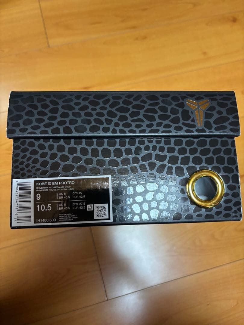 ナイキ コービー9 EM プロトロ レッド/金デュブレとアグレットカスタム✨新品