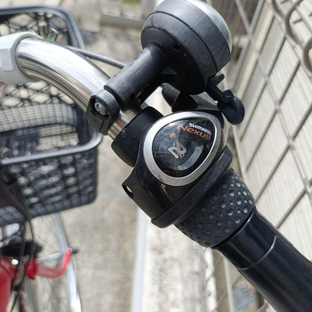 電動アシスト自転車　子供乗せ　後ろ　赤