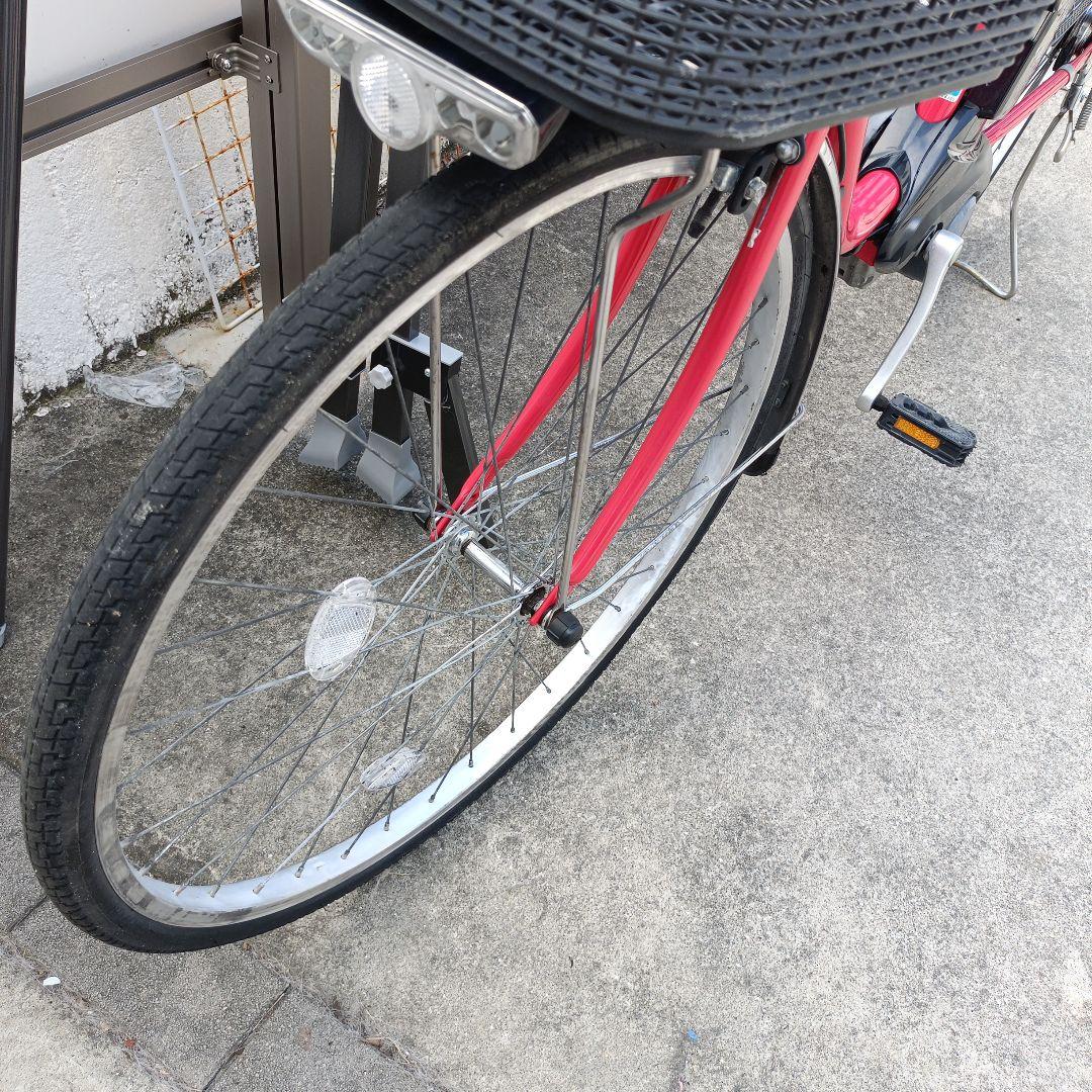 電動アシスト自転車　子供乗せ　後ろ　赤