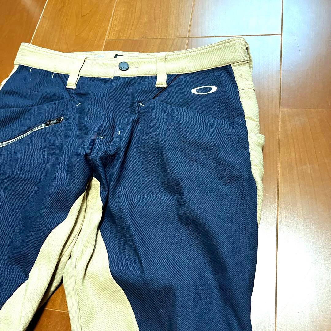 【美品】OAKLEY　ゴルフパンツ　32インチ　ネイビー×ベージュ　オークリー