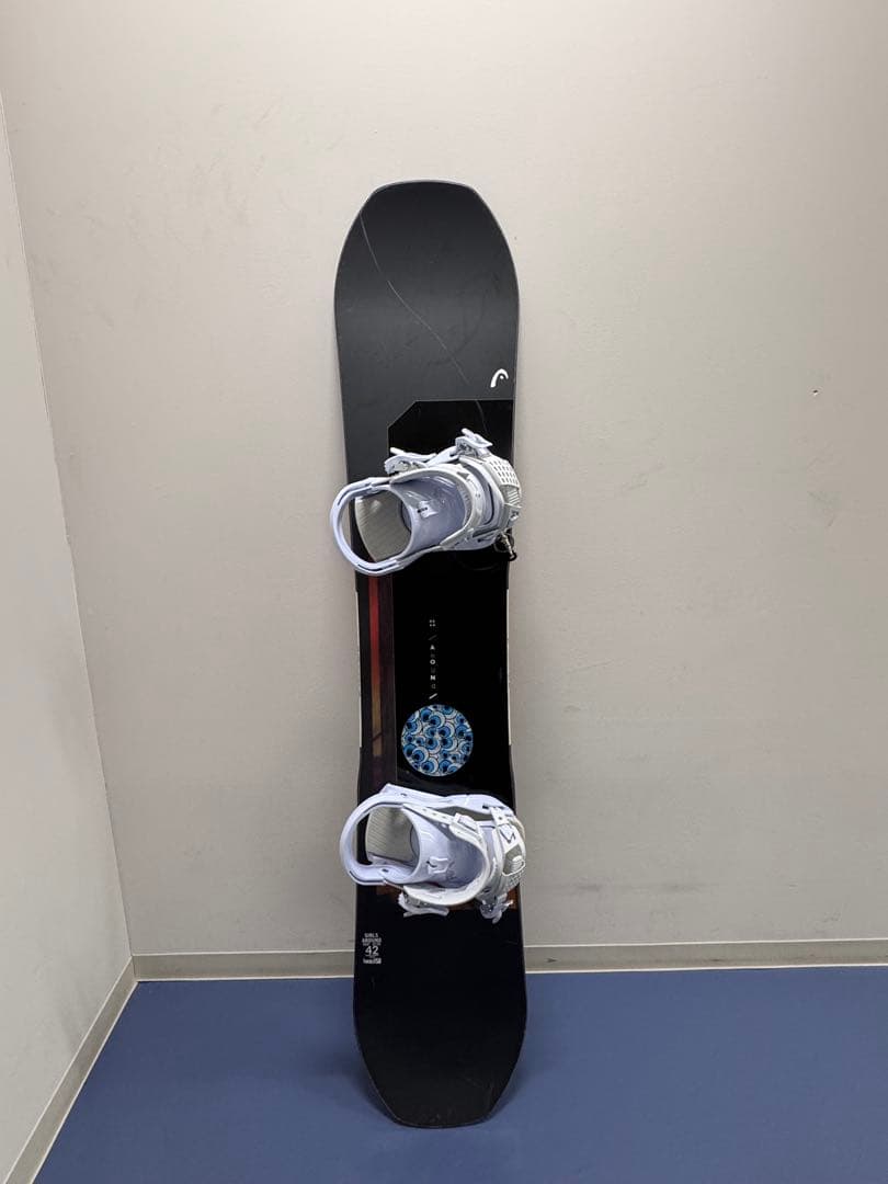特別セイル)142cm HEAD スノーボード ブラック ホワイトビンディング