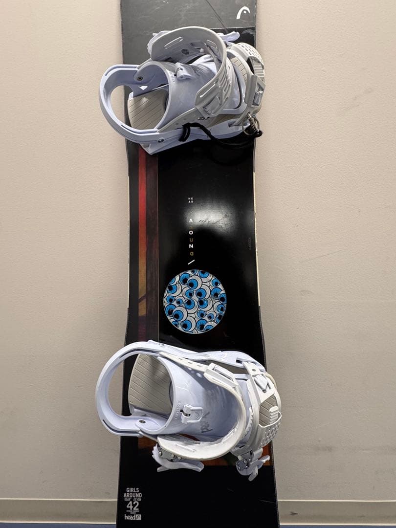 特別セイル)142cm HEAD スノーボード ブラック ホワイトビンディング