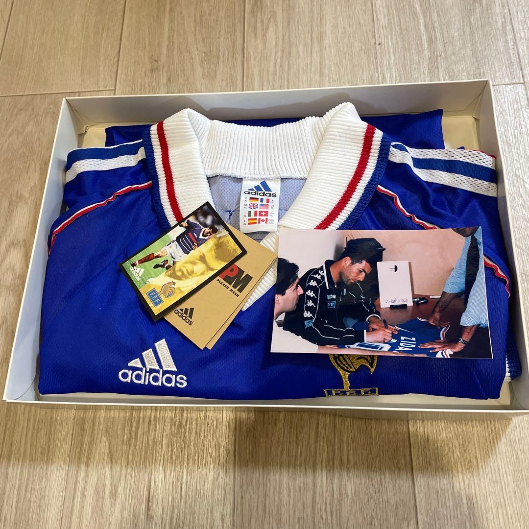 adidas フランス代表 ZIDANE 10 XLジャージ　サイン入り