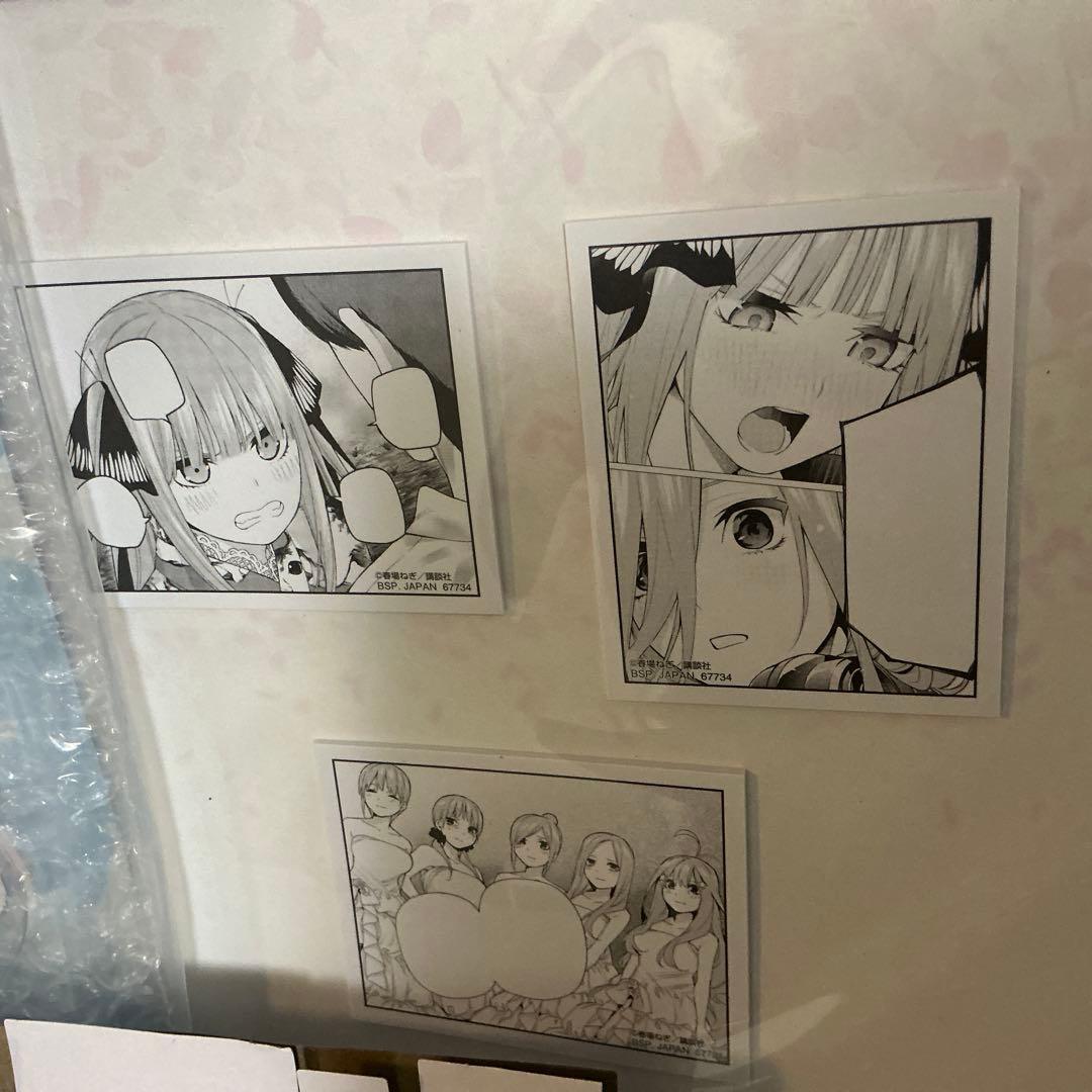 一番くじ五等分の花嫁　C賞中野三玖バストアップアクリルボード原作イラスト他全６点