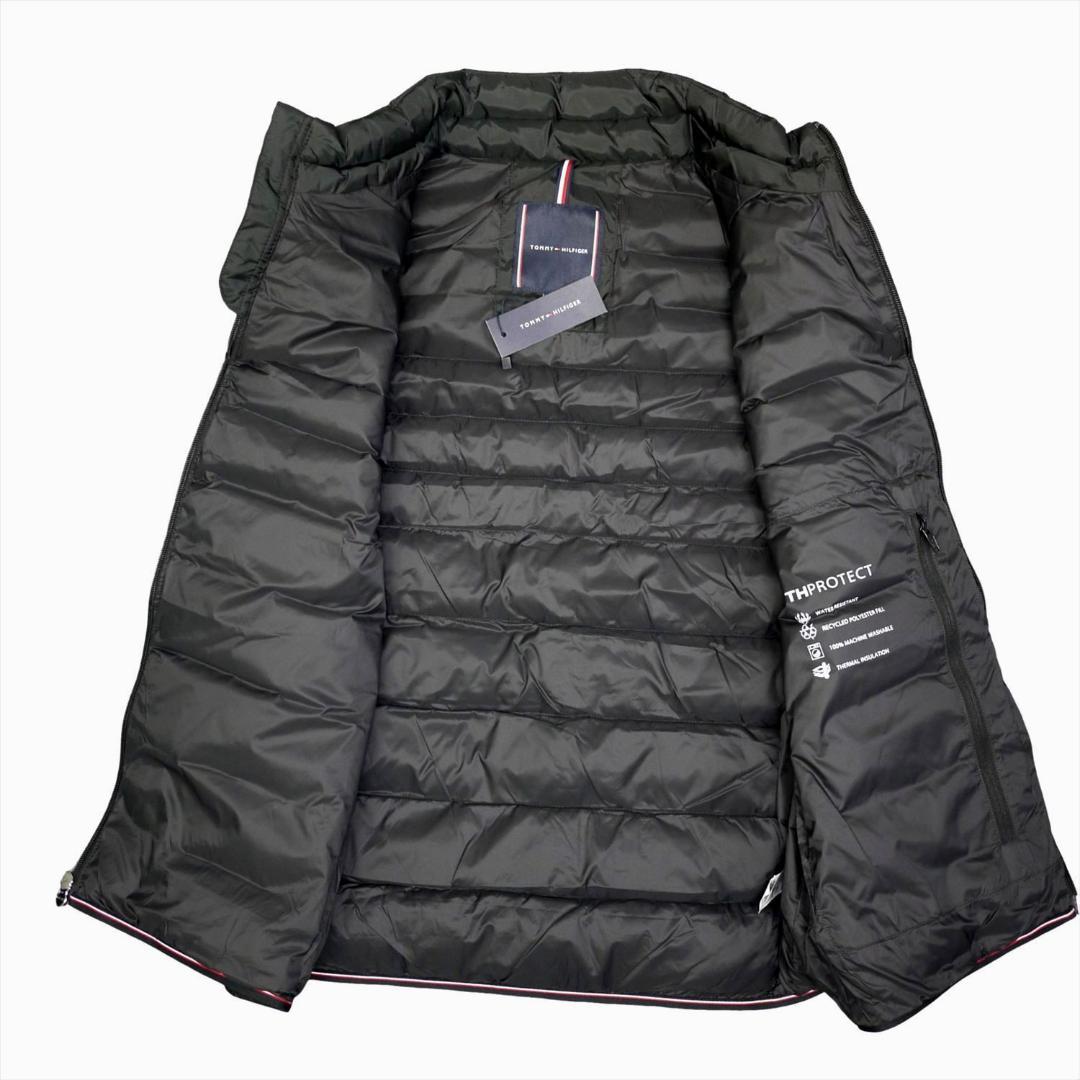 新品 トミーヒルフィガー THPROTECT 軽量 耐水 中綿ベスト XXL 黒
